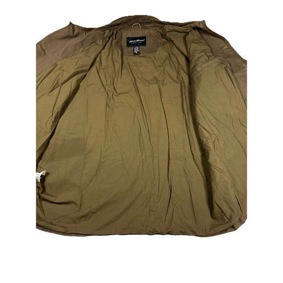 Eddie Bauer Jacket Mens XXL Brown Chore Barn Coat‎ Jacket Canvas Leather Trim - Picture 8 of 8